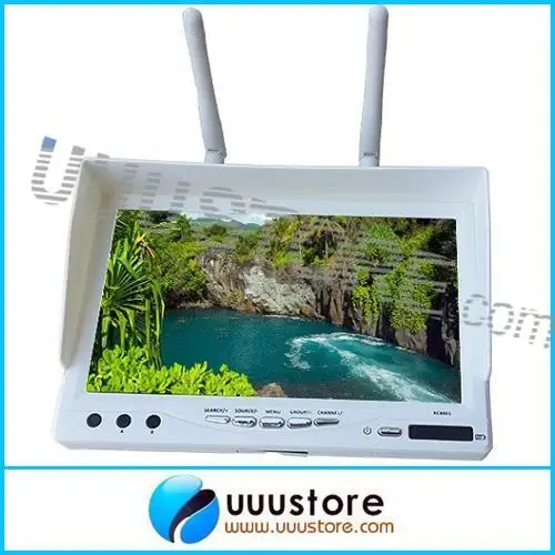 

FPV Screen Boscam RC8001 5.8GHz 32CH Diversity LCD Snow Screen Receiver FPV Monitor build-in 1600mAH/2S lipo for DJI Phantom