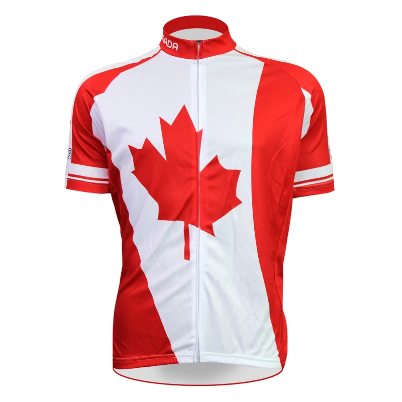 

New Canadian Maple Leaf Alien SportsWear Mens Cycling Jersey Cycling Clothing Bike Shirt Size 2XS TO 5XL