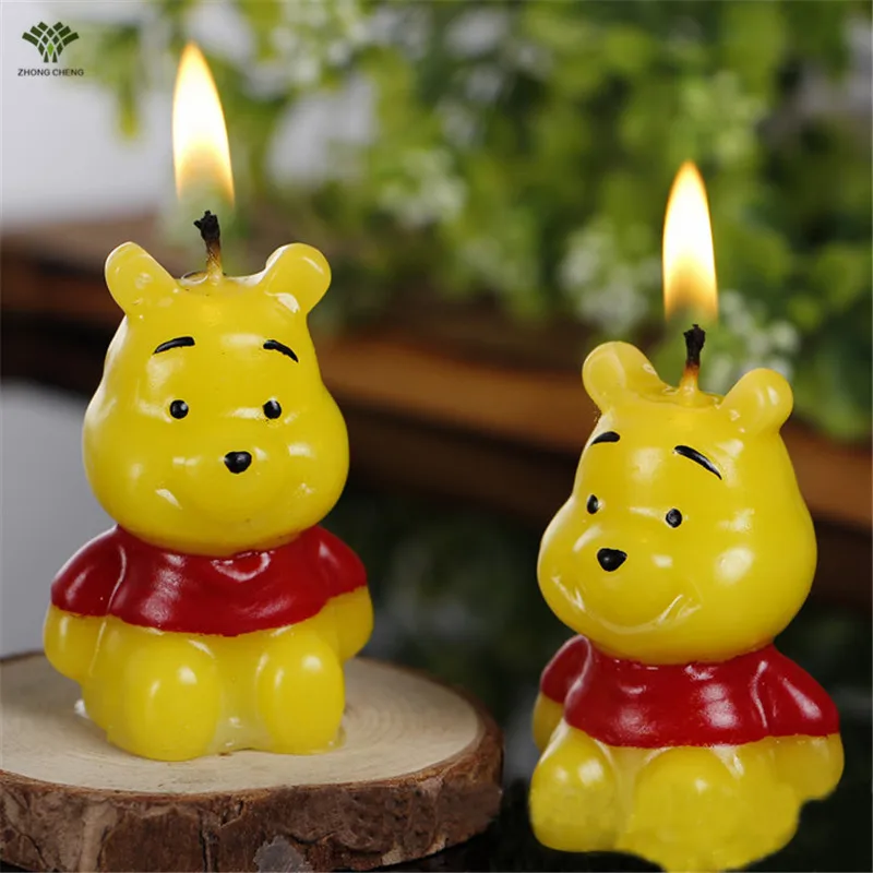 Cartoon Winnie The Pooh Candle Pooh Bear Cake Candle