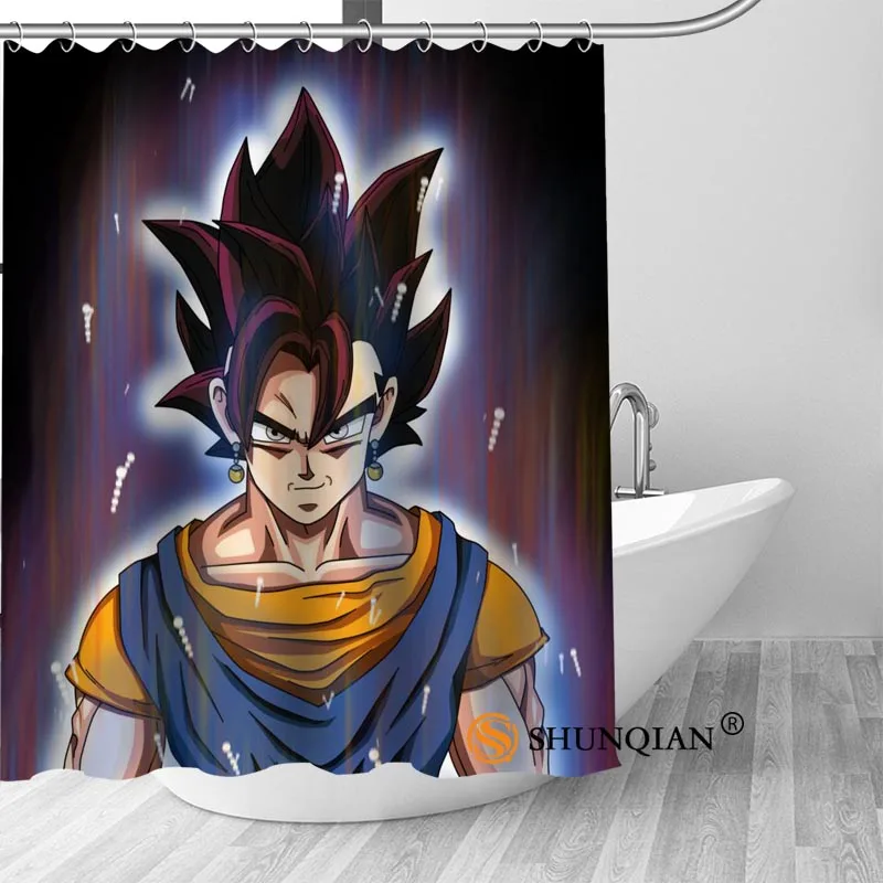 Custom Dragon Ball Hot Sale Polyester Fabric Printing Shower Curtain 12 Hooks For The Bathroom 3D Waterproof Bath Curtain - Цвет: Shower Curtain