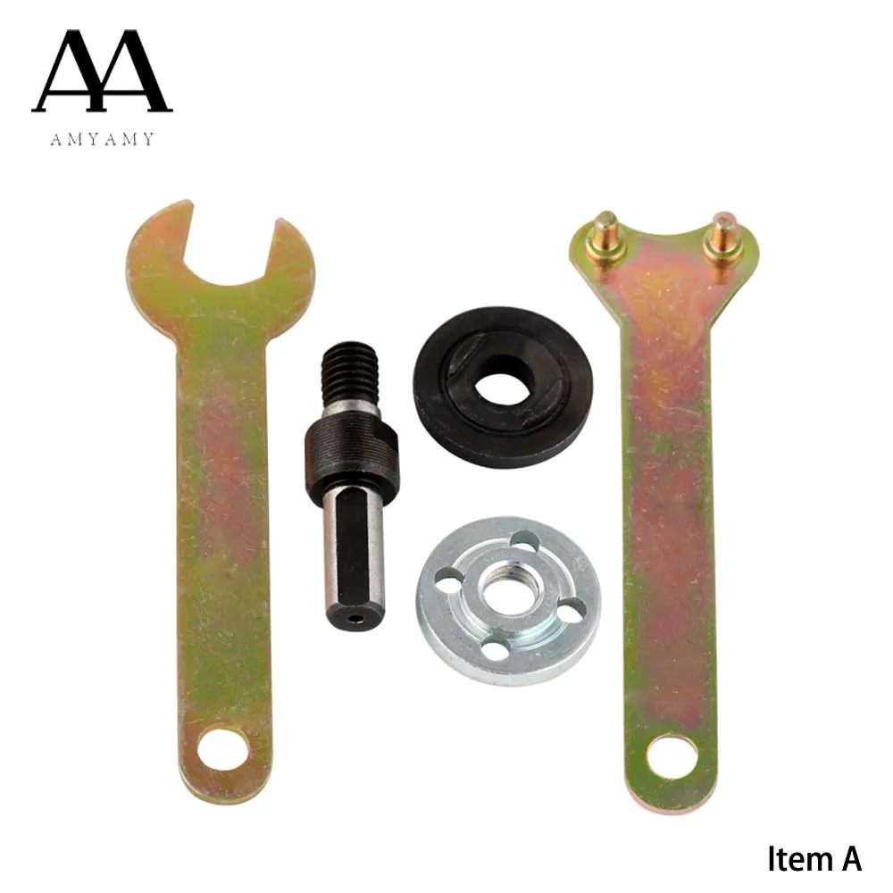 AMYAMY 6 or 10mm Shank Angle Grinder Mandrel Adapter Disc Holder 2