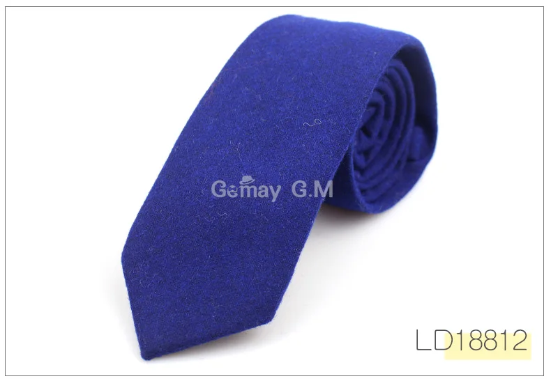 Fashion Wool Ties For Men Skinny Solid Casual Neckties Corbata Slim Striped Necktie for Wedding Gift Suit Cravat Accessories - Цвет: LD18812