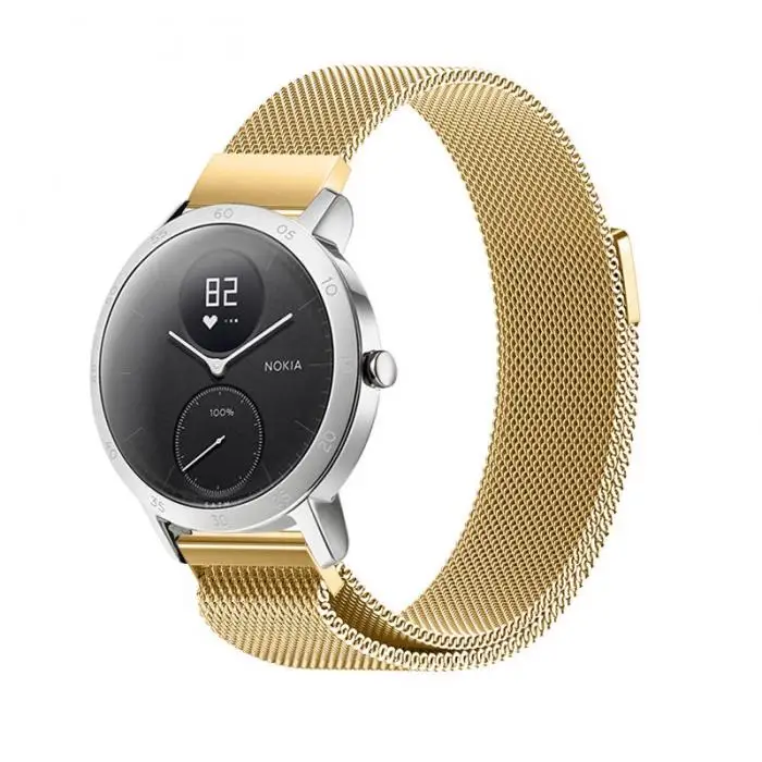 Миланская Петля из нержавеющей стали с быстросъемным браслетом Для Nokia Withings steel HR LSMK99