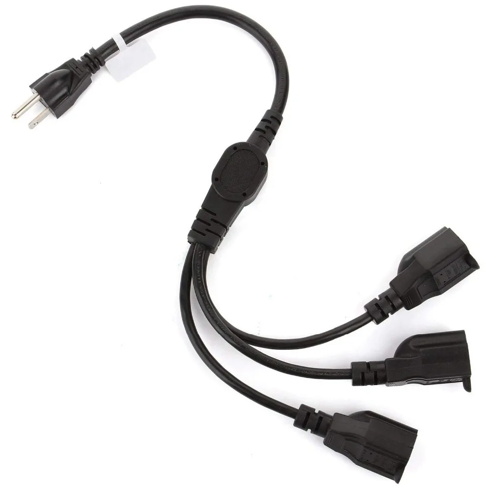1-to-3 разветвитель кабеля Мощность удлинитель 20 дюймов(50 см) кабель полосы на выходе Saver-16AWG штепсельная вилка стандарта США