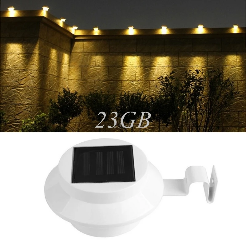 

Solar Power Garden Light LED Gutter Fence Wall With Bracket Waterproof Outdoor MAY06_25