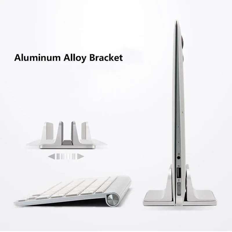 

Vmonv Silver Aluminum Alloy Firm Bracket PC Stand for Macbook Air Pro Retina 11 12 13 15 Vertical Base Laptop Notebook Stand