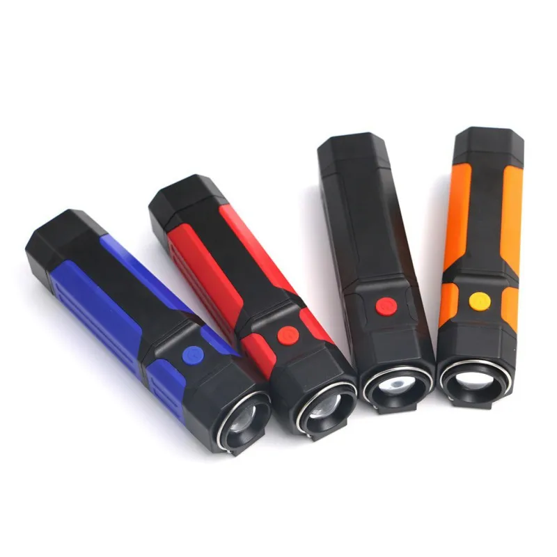 

Portable LED COB Work Light Stretchable Flashlight with Powerful Magnetic Base Hanging Hook Inspection Lamp