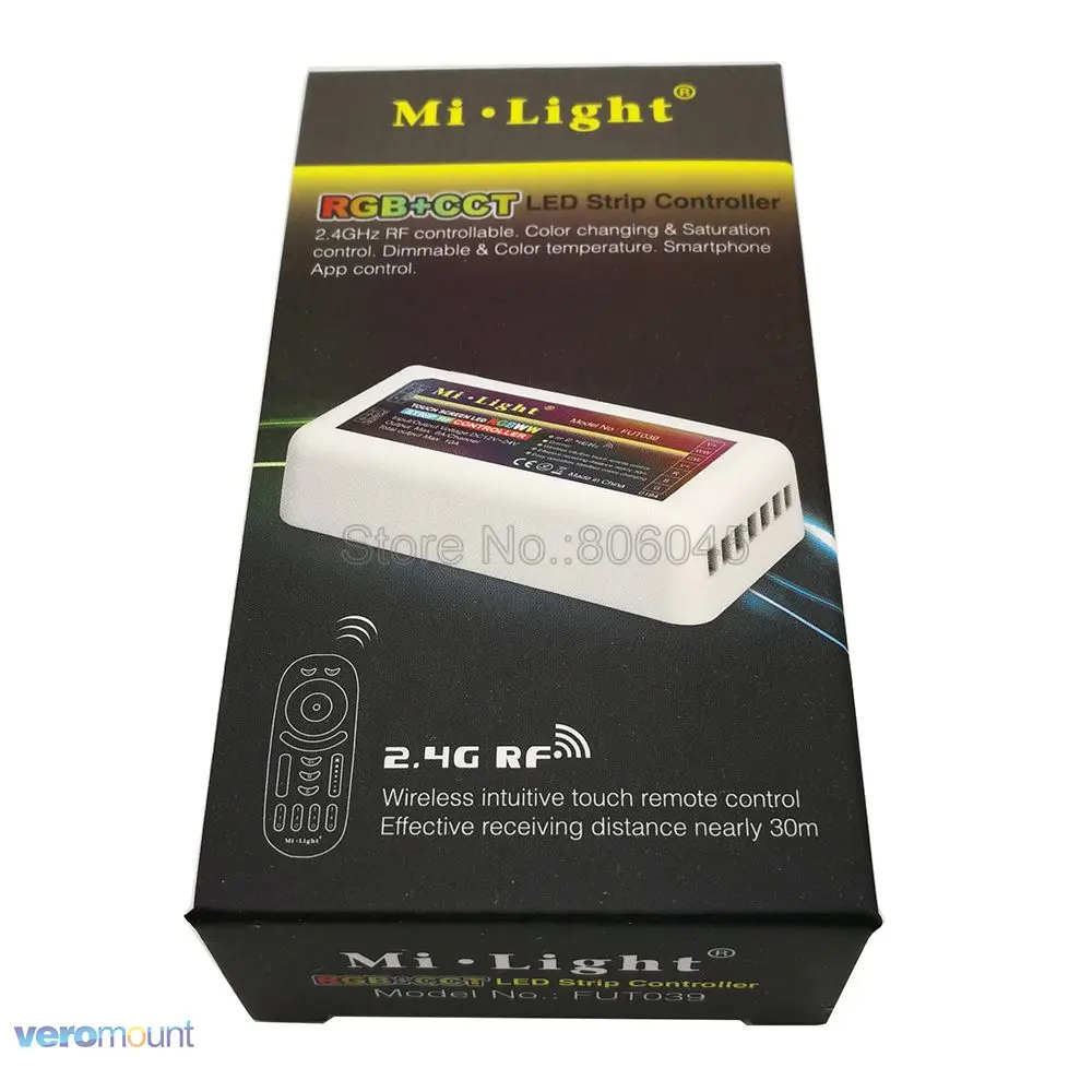 Miboxer FUT039 RGB + CCT светодиодный контроллер 2 4G 4 зоны RF беспроводной пульт/панель/WiFi DC12