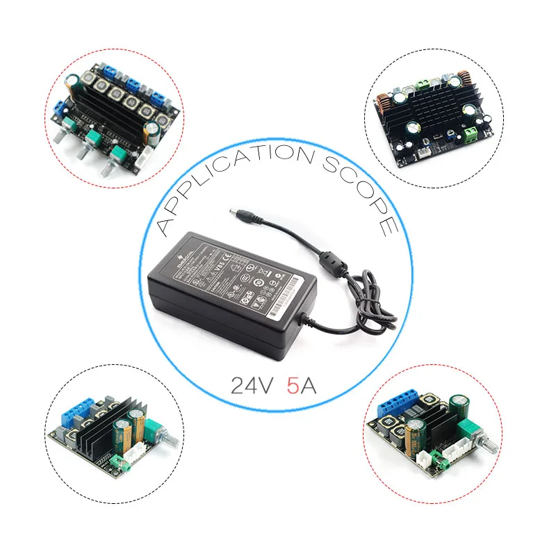 CIRMECH AC 100 V-240 V адаптер питания конвертер DC 24V 5A адаптер питания для усилителей другое оборудование