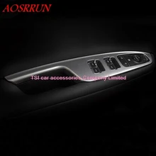car styling ABS Door Armrest Panel Cover Trim Window Glass Lift Buttons Frame Modling Garnish For