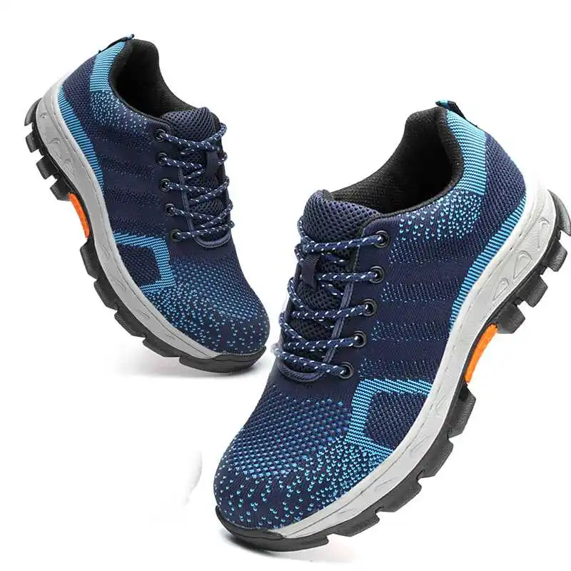 men Anti-piercing Safety Steel Toe Work Shoes Durable Breathable Steel Toe Protective Footwear Casual sneaker