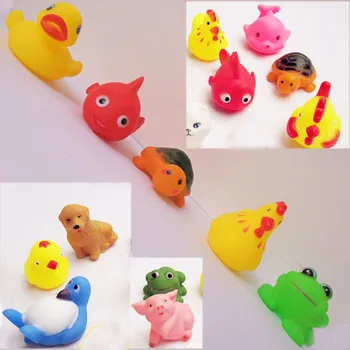 

13Pcs/Lot New Playing in the water baby bath baby toys tweak called sound toys