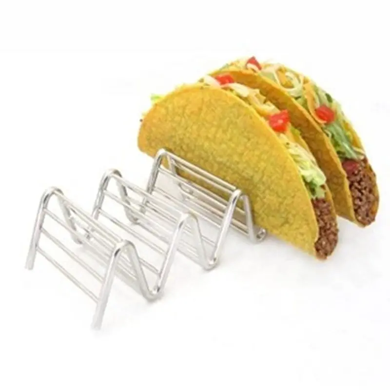 2 шт. Нержавеющая сталь Taco стенд волнистые мексиканской Taco держатель Тортилла Стойки