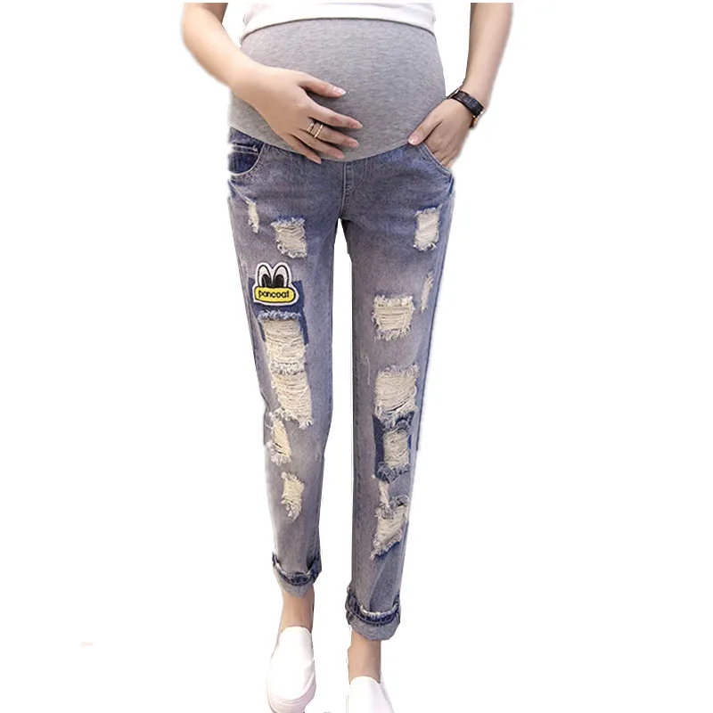 2017 New Maternity Jeans High Quality Cotton Trousers For Pregnant