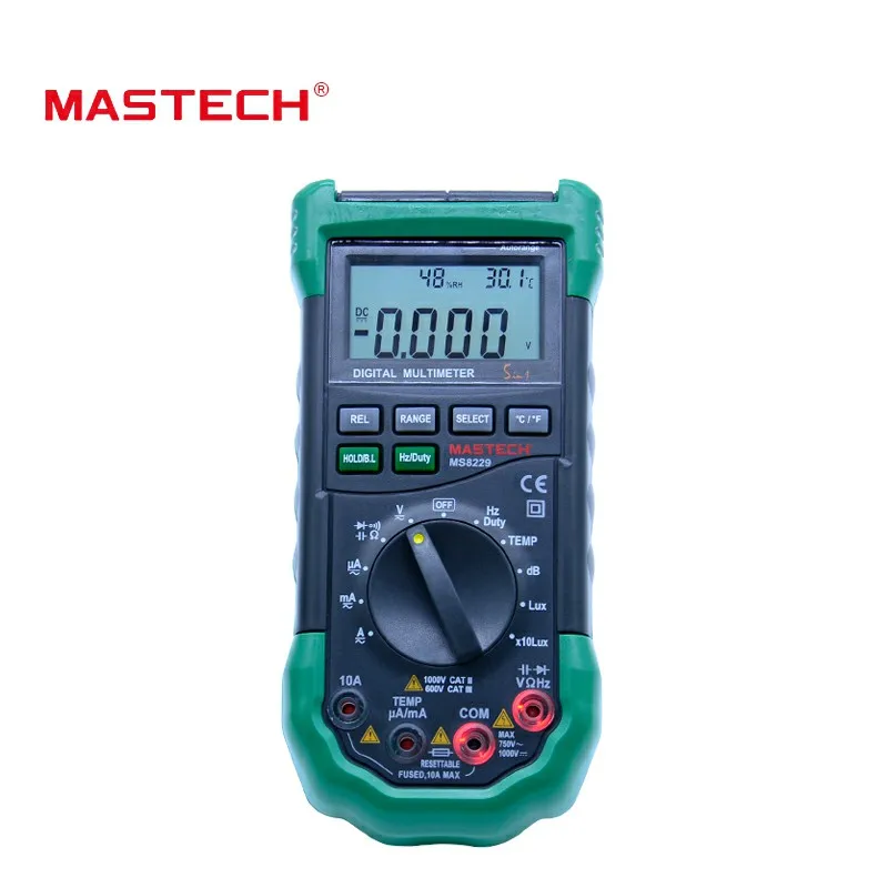 Mastech MS8229 5 in1 Auto range Digital Multimeter Multifunction Lux