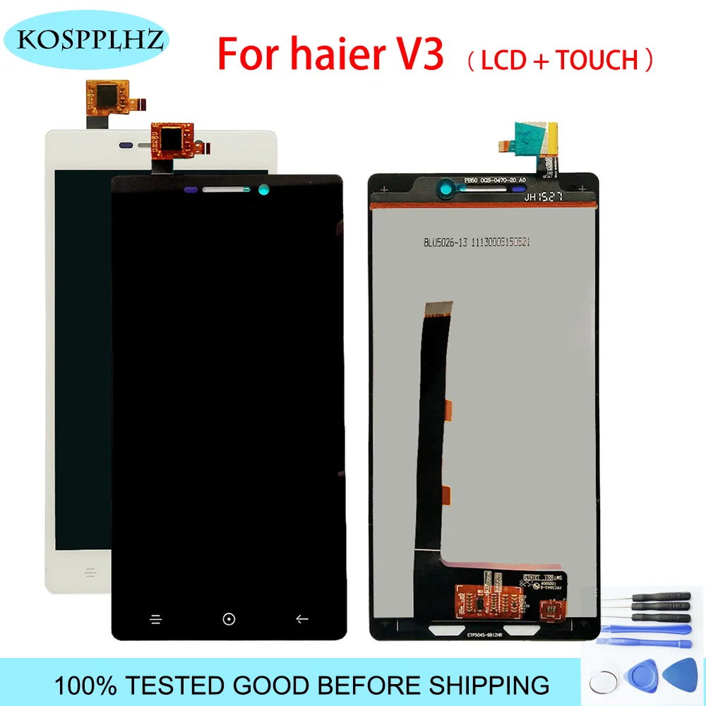Черно белый экран 5 0 дюйма 1280x720P 100% протестированный для Haier V3 ЖК дисплей