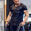 Hombre corriendo deportes t camisas de gimnasio de Fitness entrenamiento de compresión ajustados Camiseta Hombre Crossfit camiseta de culturismo Tops ropa de marca ► Foto 3/6