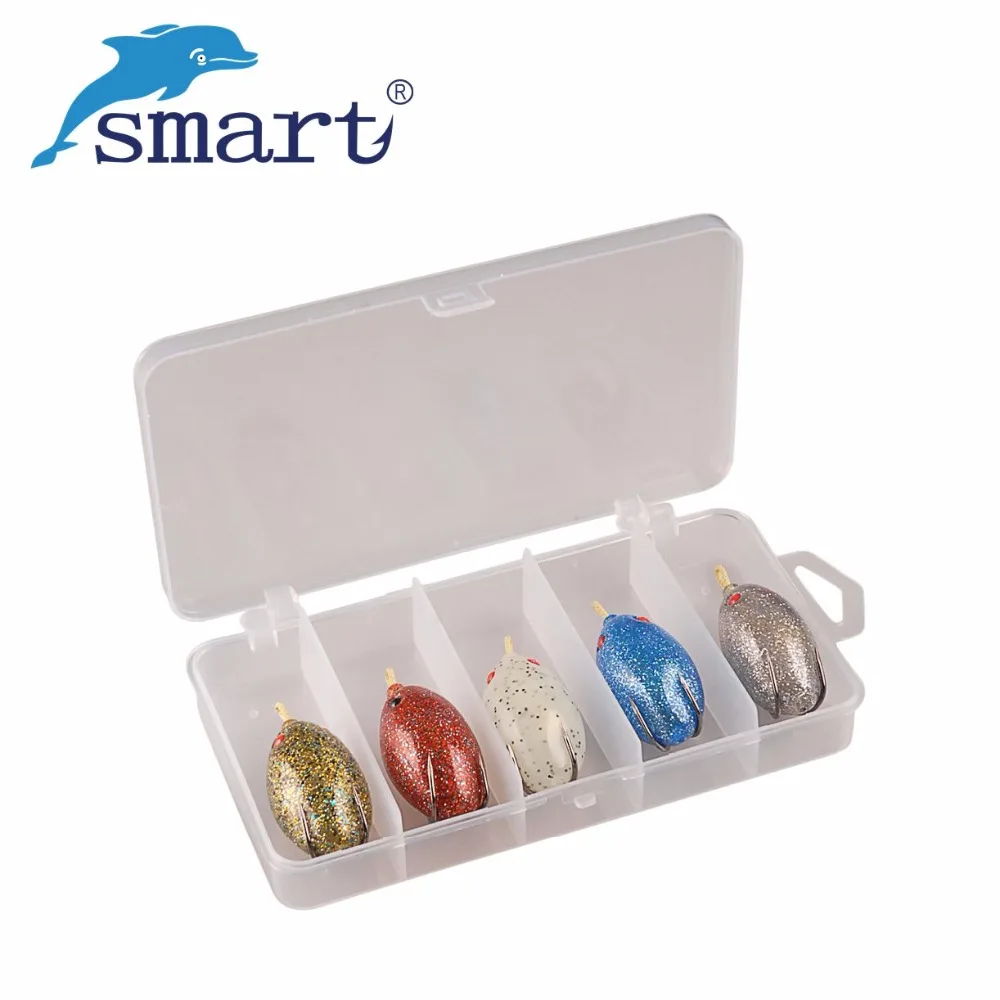 

Smart Frog Shape Rubber Lure 5pcs/Box 5.5cm Artificial Lures Soft Bait Pesca For Snakehead Weeve Carp Baits Fly Fishing Tackle