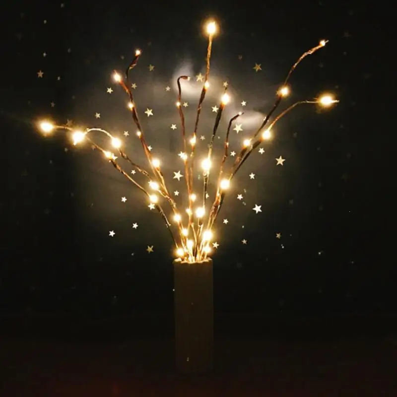 

20-LED Branches Light Battery Powered Decorative Lights Lighted Branch Home Wedding Decoration Waterproof IP44 Warm White Z45