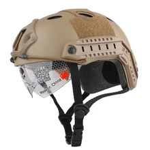 Emerson Fast шлем с защитным Goggle PJ Тип airsoft темно Земля EM8819A безопасности и выживания