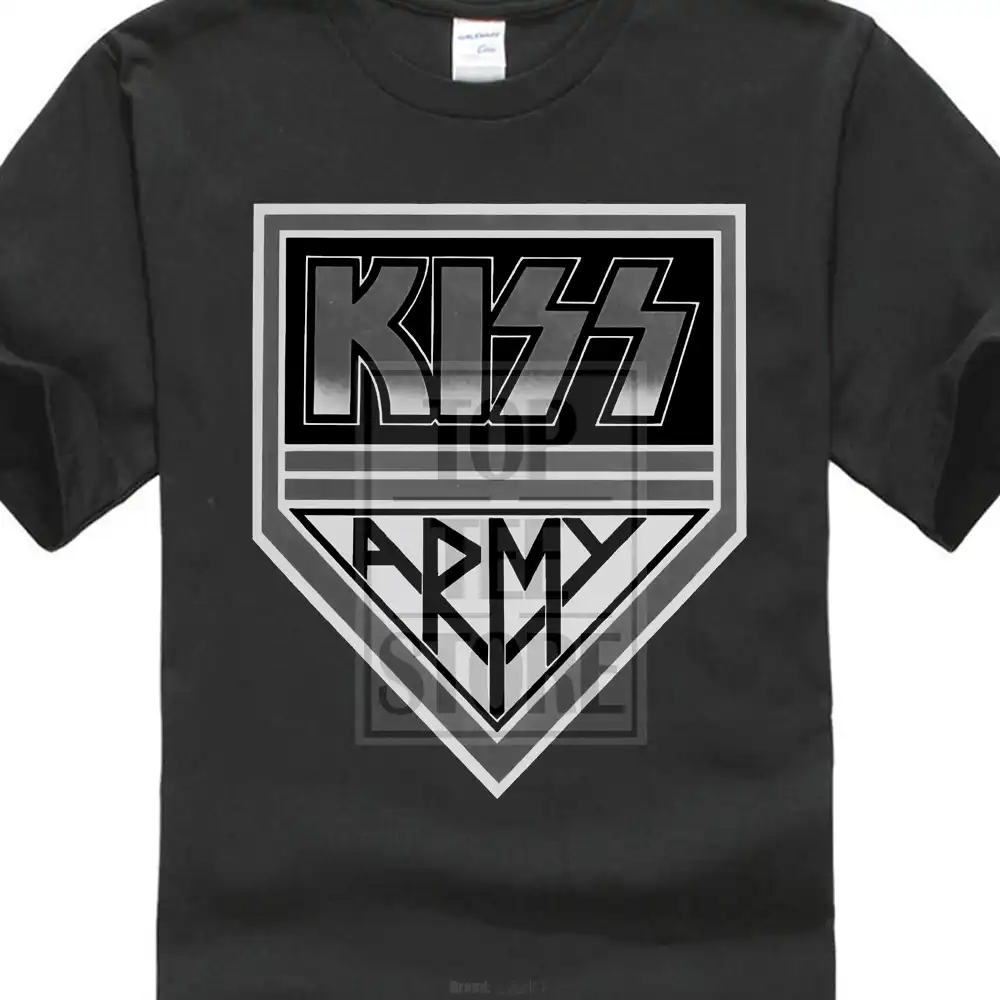 Official KISS ARMY Men/'s Black T-Shirt