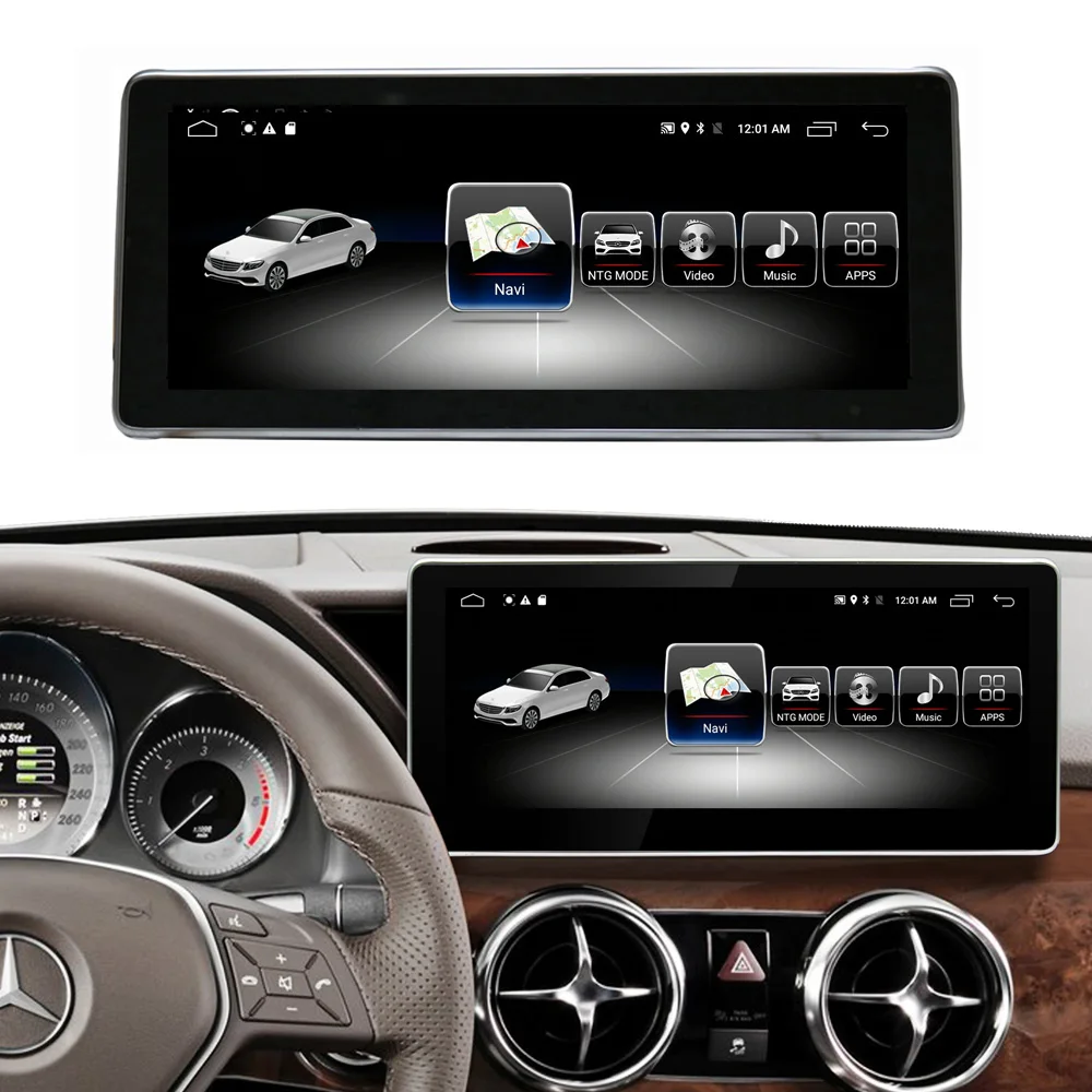 Best Android 8 10.25"display Monitor for Mercedes Benz Audio Video Media Stereo GPS Navigation Player GLK 2013-2015 4 + 64G  8 CORE 2