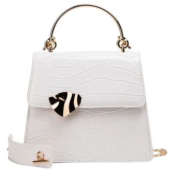 

Elegant Female Stone Pattern Tote bag 2020 New High Quality PU Leather Women's Designer Handbag Chain Shoulder Messenger Bag