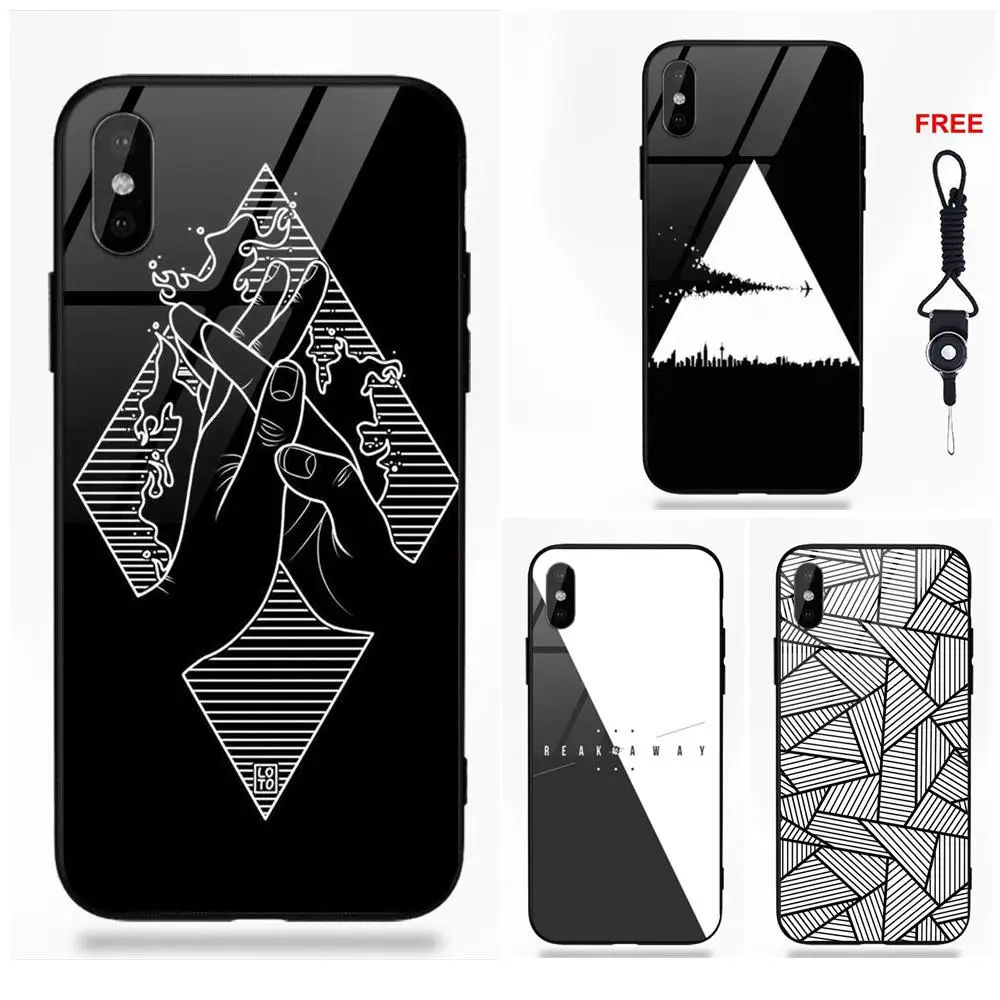 Для Apple iPhone 5 5C 5S SE 6 S 7 8 плюс X XS Max XR Мягкий ТПУ чехол + закаленное стекло Капа