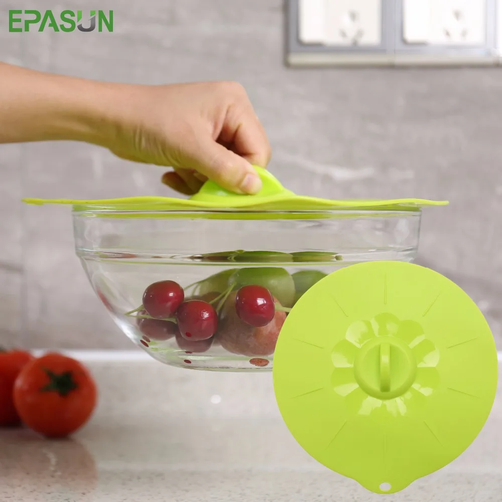 EPASUN Large Size Silicone Bowl Lid Cup Cover Pot Pan Microwave Lids
