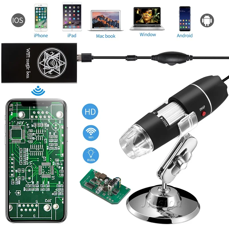 

40 - 1000X Digital USB Mini Microscope Camera LED Handheld Student Kid Endoscope Magnification for iPhone Android Windows Mac