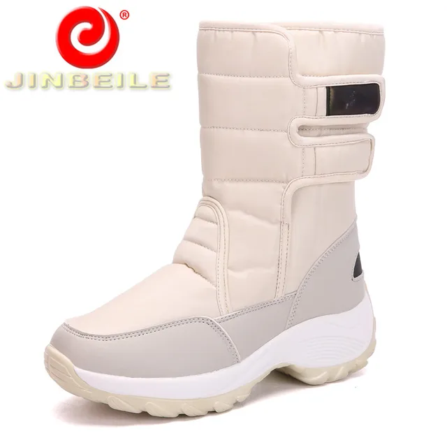 JINBEILE Winter Waterproof Women Shoes High Quality Keep Warm Hiking Shoes Women Colorful Big Size Outdoor Sport Shoes Women