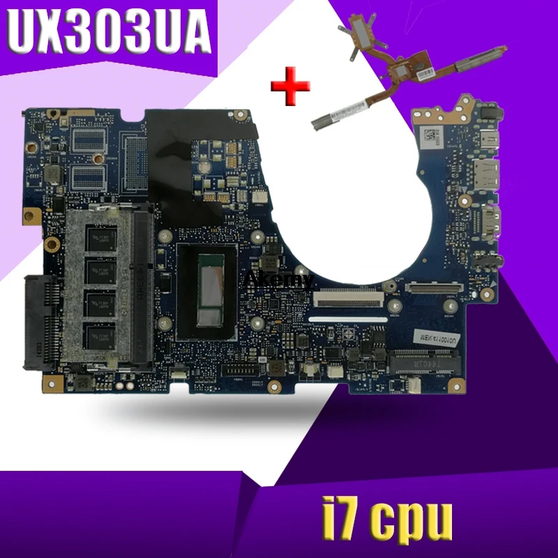 Для ASUS UX303UA UX303U UX303UB U303U материнская плата для ноутбука тест ОК GM 4 Гб ram i7-4500U процессор sed-радиатор