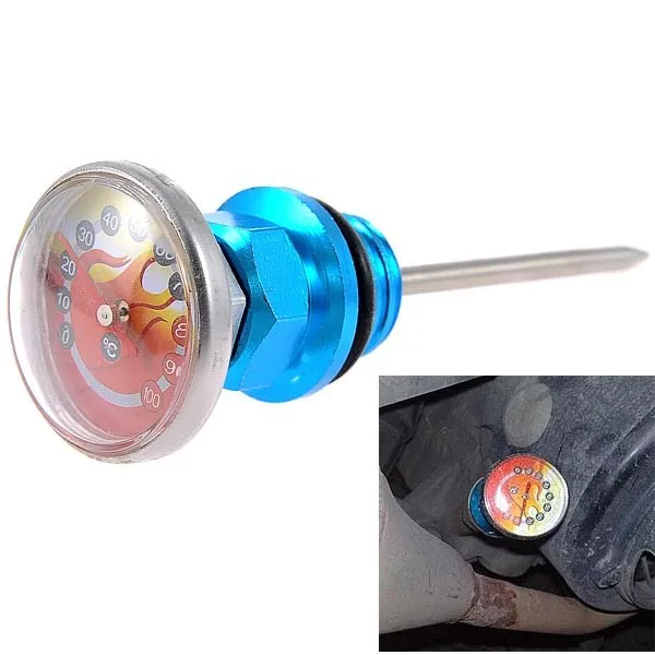 DIY Motorcycle Parts Oil Tank Dipstick with Temperature Gauge Short
