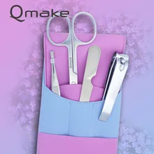 Тонкие маникюрные инструменты для маникюра Легкие карманные ножницы для стрижки ногтей пинцет маникюрные наборы Портативная сумка для педикюра пальцев ног