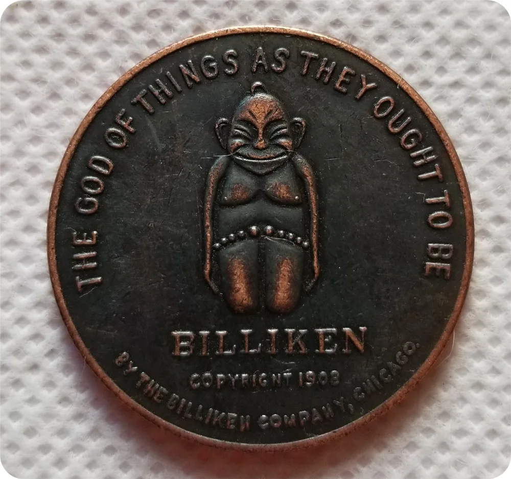 

(United States - Advertising Tokens) Billiken good luck token commemorative coins copy coins medal-replica coins collectibles