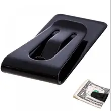 Funda de acero inoxidable para tarjetas de identificación para hombre, Clip de Metal y plateado, bolsillo delgado para tarjetas de identificación, Clip de dinero en efectivo
