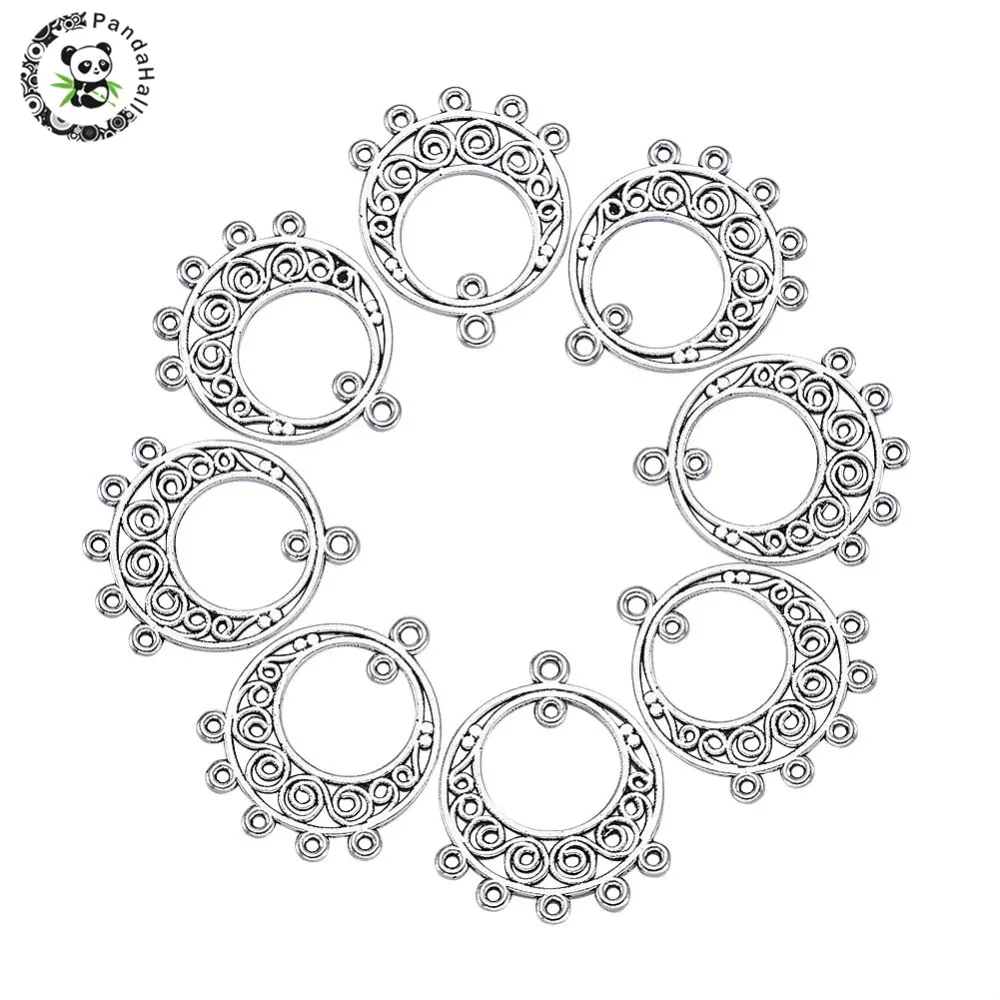 

pandahall 200pcs Dangle Earrings Connector Chandelier Component Link Charm for Jewelry Making DIY Necklace Antique Silver