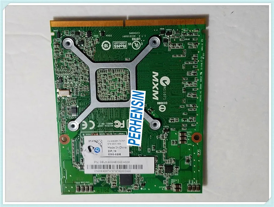 Оригинальная видеокарта X648M для Dell Alienware M17x M15x clevo d900f W86cu W860cu W860t 1 ГБ GTX 280M DELH-40GAB330Z |