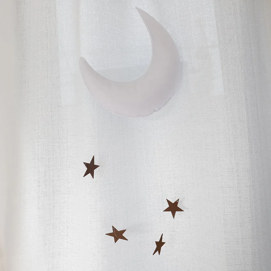 1 шт. детский декоративный элемент для маленькой девочки комната Плюшевые настенные подарки для новорожденных красочная Луна облако мягкие игрушки DIY ремесла игрушки - Цвет: White Moon