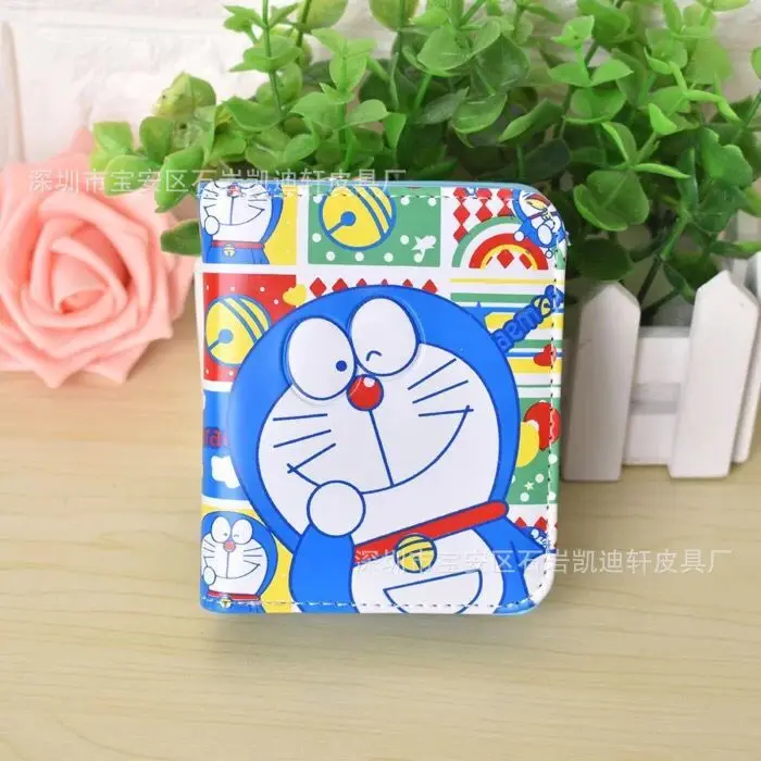 Doraemon кошелек с бантом женские кошельки сумки женские кошельки из искусственной кожи портмоне для монет карты ID держатель мультфильм печать - Цвет: see chart