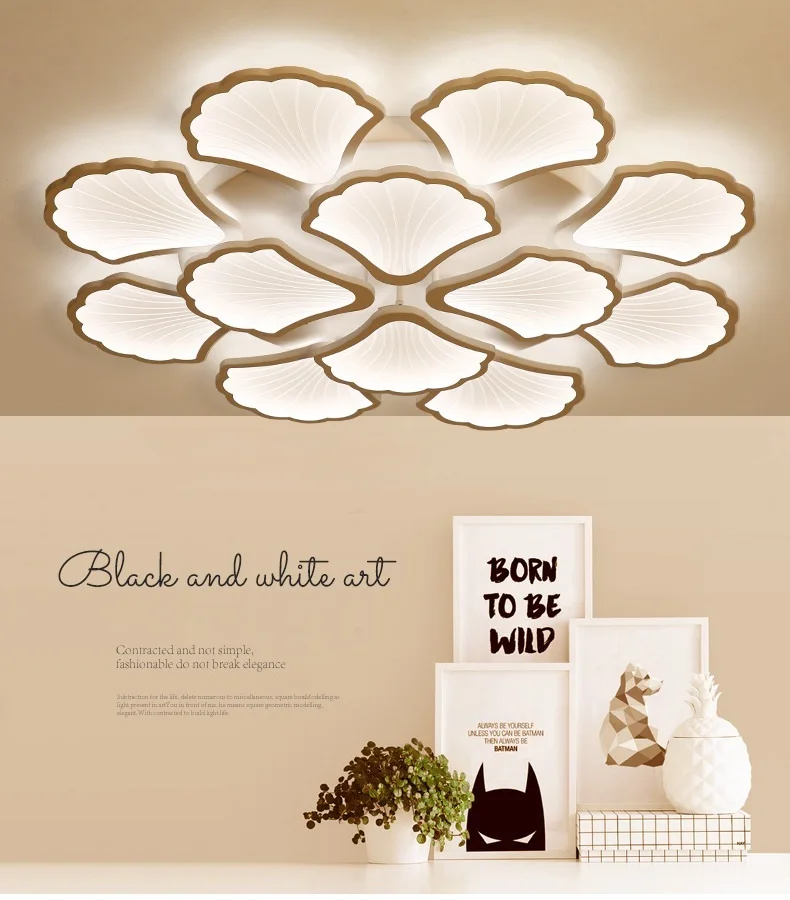 

Minimalist Art Postmodern LED Living Room Ceiling Lamps Shell Bedroom Study Hallway Ceiling Lights Business place lighting