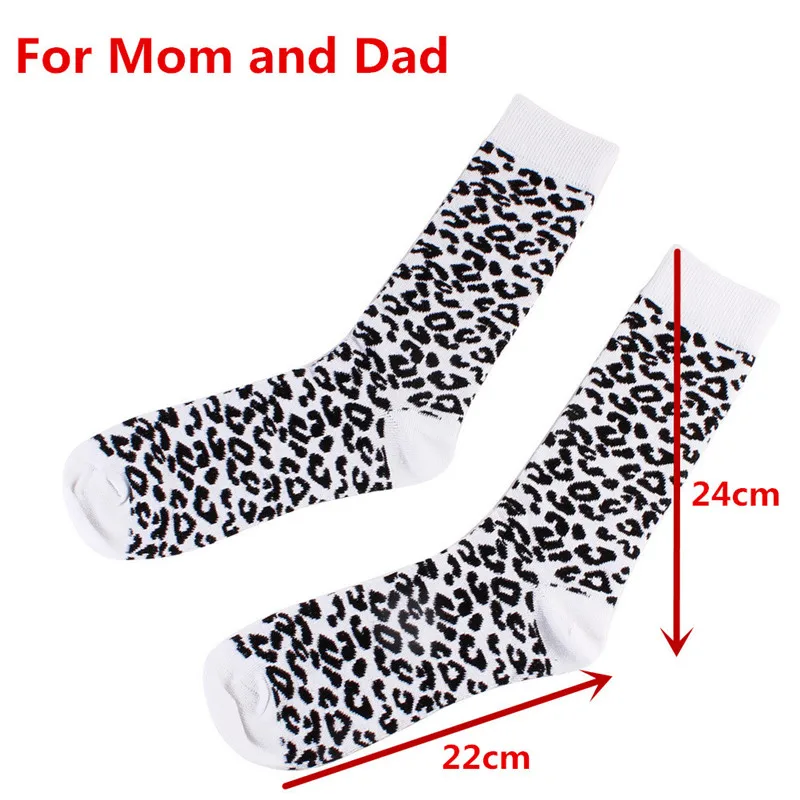 INS/леопардовые носки для малышей Одежда для всей семьи трикотажные носки для мамы, папы и ребенка хлопковые носки для маленьких девочек D0663