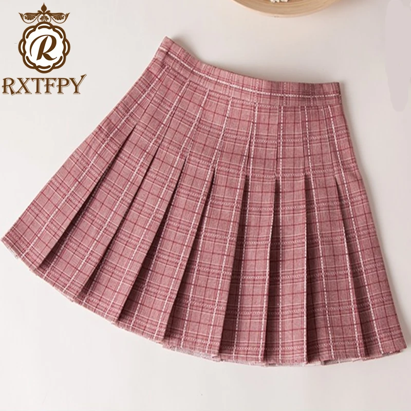 

Plaid pleated skirt ulzzang high-waisted slim skirt harajuku summer 2019 new summer plaid academy style skirt a-line short skirt