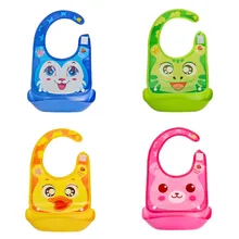 Силиконовые Детские Бандана нагрудники милые животные питание карман нагрудник водонепроницаемый для кормления новорожденных младенцев питание нагрудник baberos bebes