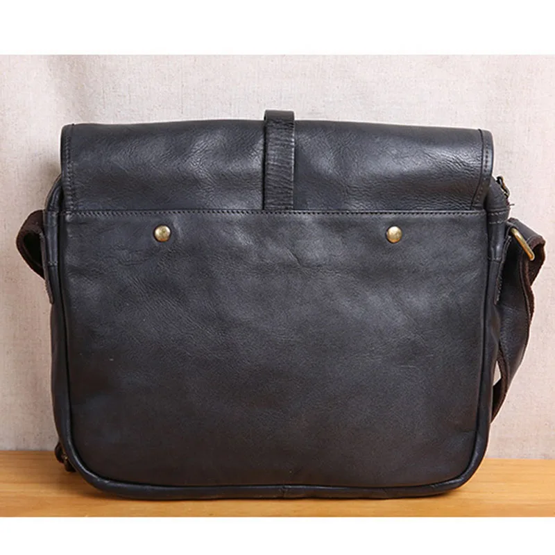 AETOO Original New first layer leather retro casual shoulder  bag men's genuine nature leather classic messenger bag