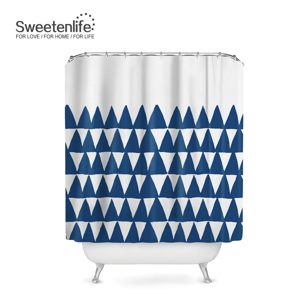 Sweetenlife полиэфирная занавеска для душа, ткань в геометрическом стиле, занавеска для ванной, s водонепроницаемый, новинка, занавеска для ванной, s принт, 180 см* 180