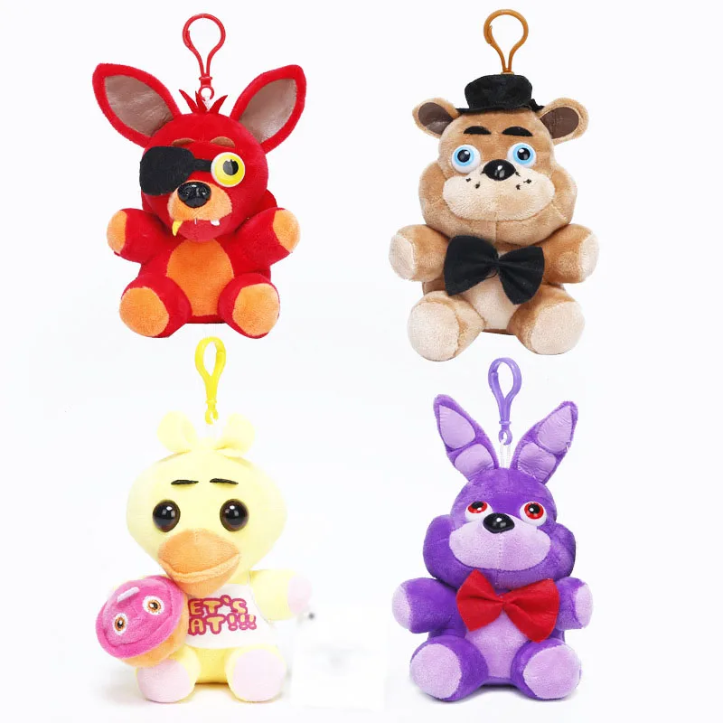 

1pcs 15cm Cute Five Nights At Freddy's 4 Juguetes Fnaf World Freddy Bear Chica Bonnie Stuffed Animal Foxy Kid Toys Peluches Doll