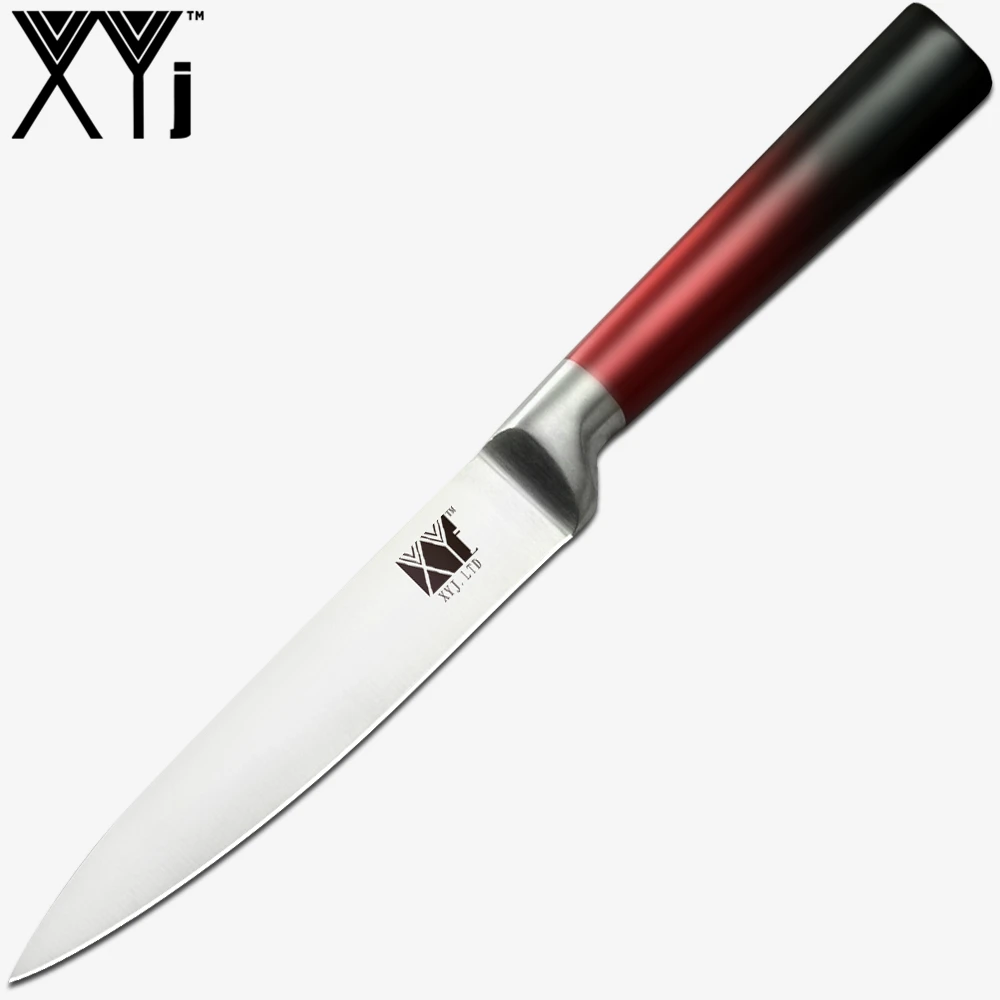 XYj набор кухонных ножей из нержавеющей стали, держатель для кухонных ножей, подставка, блок, точилка для ножей, многофункциональные ножницы, аксессуары - Цвет: 5 inch Utility