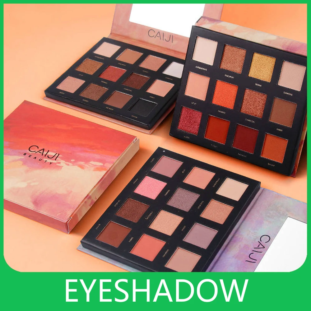

Light And Shadow Sunset Starry 12 Color Eye Shadow Shimmer Matte Desert Shining Eyeshadow Plate