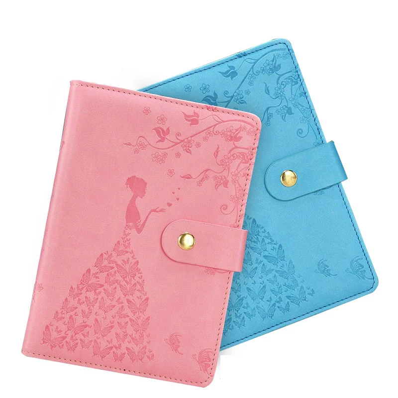 

Notebook Stationery B6 Leather Creative Buckle Notepad Version Student Diary Thick Notebook Customizable Logo